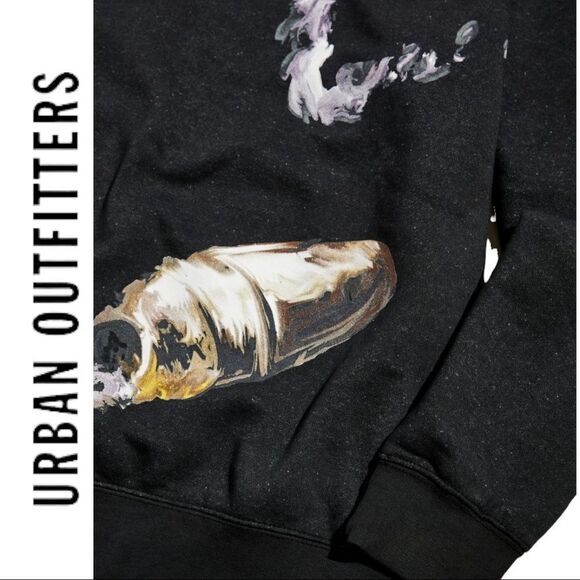 NEW Urban Outfitters UO Spilled Martini Glass Crew Neck Sweatshirt M - Picture 3 of 4